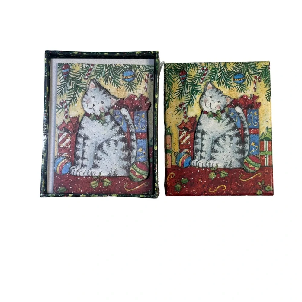 Susan Winget C.R. Gibson Christmas Cards Boxed Set 15ct Cat JXB26-2633B New